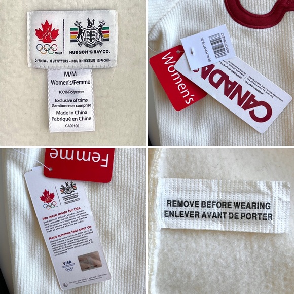 HBC Hudson’s Bay Co CANADA 2010 Winter Olympics Official Womens Fleece Jersey - Picture 12 of 13